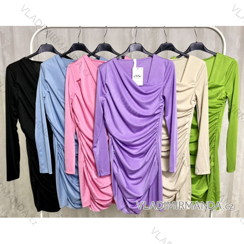 Elegantes Damenkleid mit langen Ärmeln (Einheitsgröße S/M) ITALIAN FASHION IMPLP2384380090