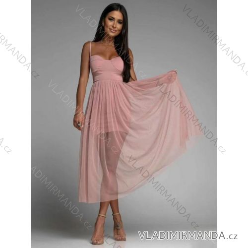 Langes, elegantes Partykleid für Damen mit Trägern (S/M EINHEITSGRÖSSE) ITALIAN FASHION IMPLP2352380098