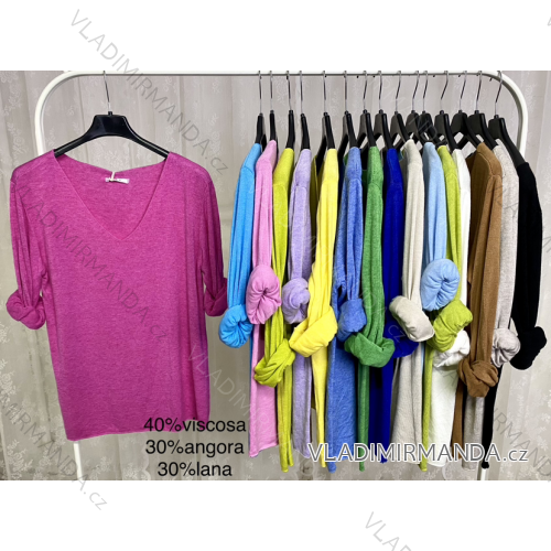 Damen-Tunika mit langen Ärmeln (Einheitsgröße S/M) ITALIAN FASHION IMPLP2320250065