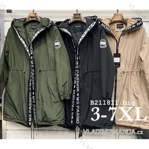 Frühlings-Parka mit Kapuze für Damen in großen Größen (3XL-7XL) POLISH FASHION PMLB23B211811B