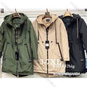 Frühlings-Parkajacke mit Kapuze für Damen in Übergröße (3XL-7XL) POLISH FASHION PMLB23B211832