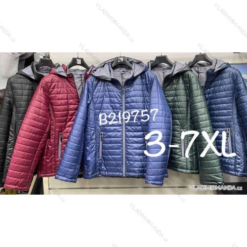 Leichte Frühlingsjacke mit Kapuze für Damen, Übergröße (3XL-7XL) POLISH FASHION PMLB23B219757