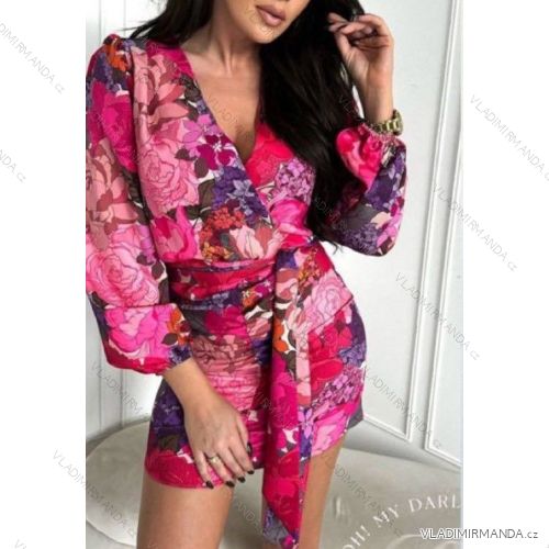 Elegantes Langarmkleid für Damen (S/M ONE SIZE) ITALIAN FASHION IMWY23433