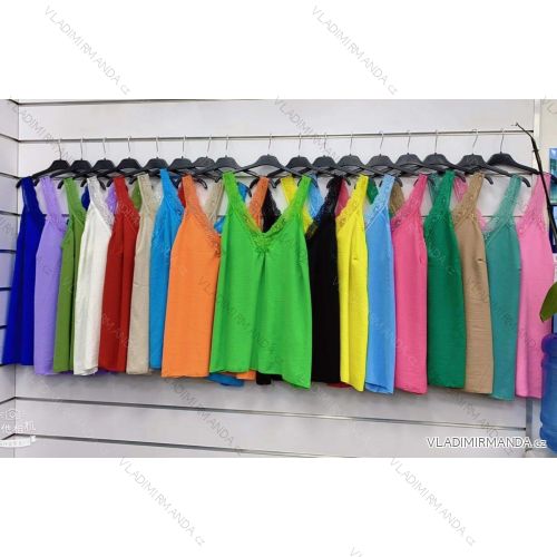 Sommer-Tanktop mit Spitze für Damen (S/M ONE SIZE) ITALIAN FASHION IMWGM23443