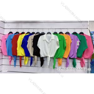 Kurzärmliges Damen-Krawattenhemd (S/M EINHEITSGRÖSSE) ITALIAN FASHION IMWGS23444