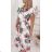 Langes Chiffon-Kleid mit kurzen Ärmeln für Damen (Einheitsgröße S/M) ITALIAN FASHION IMWGM23449