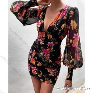 Elegantes Damenkleid mit langen Ärmeln (Einheitsgröße S/M) ITALIAN FASHION IMWE23462