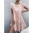 Ärmelloses Rüschen-Sommerkleid für Damen (S/M ONE SIZE) ITALIAN FASHION IMWD23471