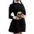 Damen-Langarmkleid Wednesday (S/M EINHEITSGRÖSSE) ITALIAN FASHION LIMWGS23566