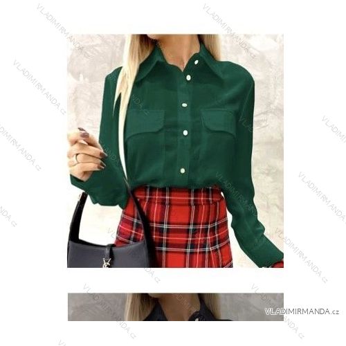 Elegantes Hemd Langarm Damen Kleid (S / M ONE SIZE) ITALIAN FASHION IMWY21734