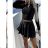 Set aus Lederjacke und Rock für Damen (Einheitsgröße S/M) ITALIAN FASHION IMWB22377