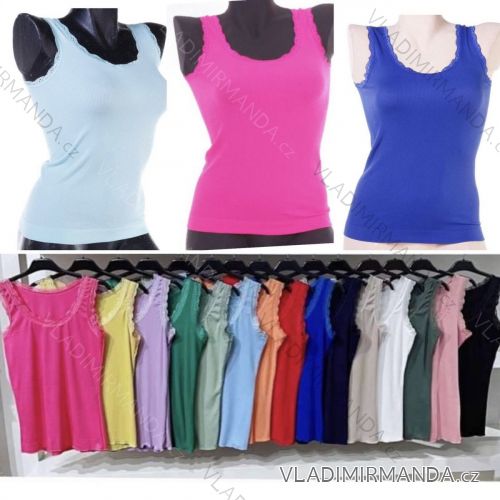 Sommer-Tanktop mit Spitze für Damen (S/M EINHEITSGRÖSSE) ITALIAN FASHION IMWC23559