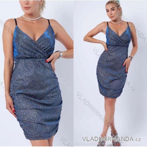 Elegantes, glitzerndes Pailletten-Trägerkleid für Damen (Einheitsgröße S/M) ITALIAN FASHION IMPLP2351106090