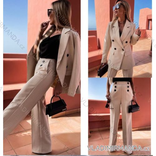 Set aus eleganten langen Hosen und langärmligen Blazern für Damen (Einheitsgröße S/M) ITALIAN FASHION IMPGM23237006