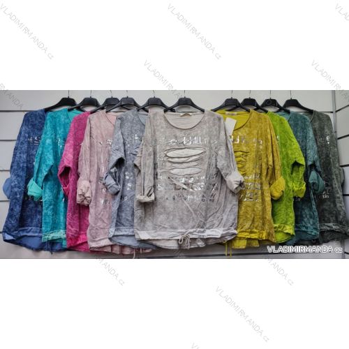 T-Shirt Carmen Langarm Frauen (S / M ONE SIZE) ITALIENISCHE MODE IMWP21u3552