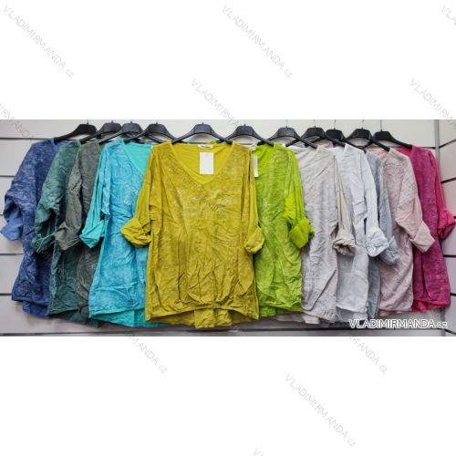 T-Shirt Carmen Langarm Frauen (S / M ONE SIZE) ITALIENISCHE MODE IMWP21u3552