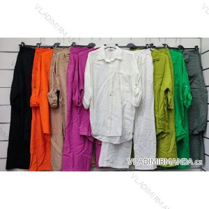Set aus übergroßem Hemd und Hose für Damen (Einheitsgröße S/M) ITALIAN FASHION imwy23062