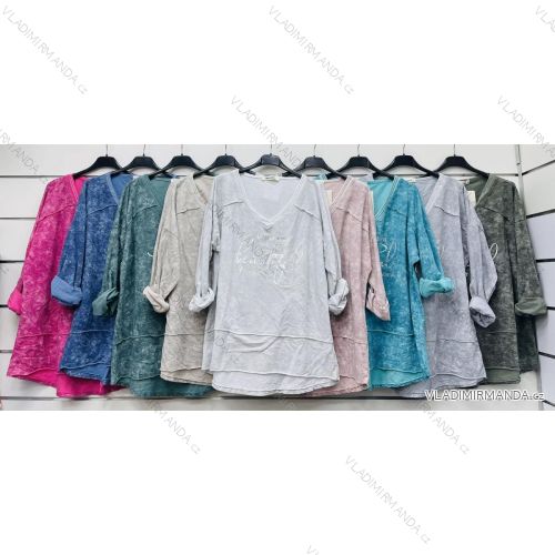 T-Shirt Carmen Langarm Frauen (S / M ONE SIZE) ITALIENISCHE MODE IMWP21u3552