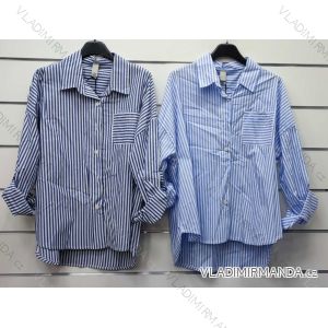 Damen-Streifen-Langarmshirt (S/M EINHEITSGRÖSSE) ITALIAN FASHION IMWP23011
