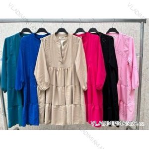 Kleid mit Knöpfen und geknöpften Damen (uni s-m) ITALIAN FASHION IM2203948