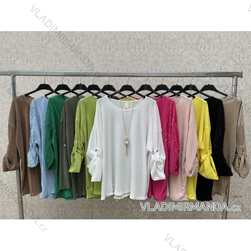 Kleid mit Knöpfen und geknöpften Damen (uni s-m) ITALIAN FASHION IM2203948