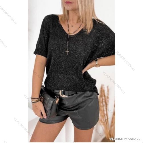 Schlanker, übergroßer 3/4-Langarmpullover für Damen (Einheitsgröße S/M) ITALIAN FASHION IMWY23071