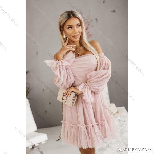 Damen-Carmen-Langarmkleid (S/M EINHEITSGRÖSSE) ITALIAN FASHION IMPGM236236