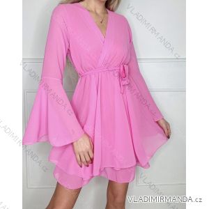 Elegantes Damenkleid mit langen Ärmeln (Einheitsgröße S/M) ITALIAN FASHION IMPBB23I749501