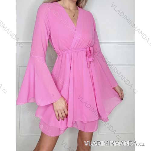 Elegantes Damenkleid mit langen Ärmeln (Einheitsgröße S/M) ITALIAN FASHION IMPBB23I749501