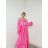 Langes, elegantes Carmen-Langarmkleid für Damen (S/M EINHEITSGRÖSSE) ITALIAN FASHION IMPBB23U9995