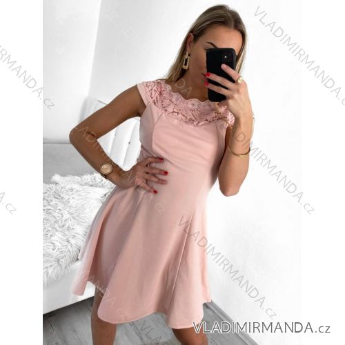 Ärmelloses Kleid aus eleganter Sommerspitze für Damen (Einheitsgröße S/M) ITALIAN FASHION IM923050