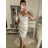 Elegantes Damen-Abendkleid mit Trägern (S/M ONE SIZE) ITALIAN FASHION IM322MONICA -   hellrosa,   S/M