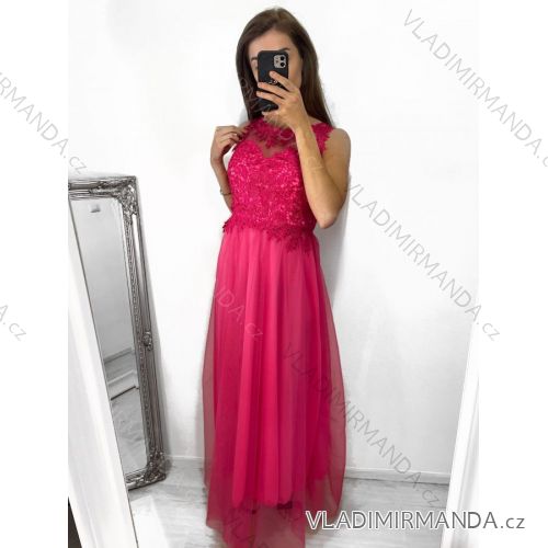 Langes ärmelloses Partykleid für Damen (S/M EINHEITSGRÖSSE) ITALIAN FASHION IMM238524