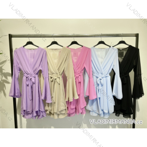 Elegantes Damenkleid mit langen Ärmeln (Einheitsgröße S/M) ITALIAN FASHION IMPLM23749501