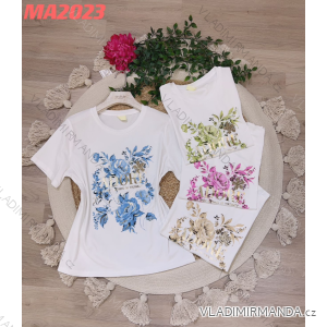 Damen-Kurzarm-T-Shirt (Einheitsgröße S/M) ITALIAN FASHION IMPLM23M20230