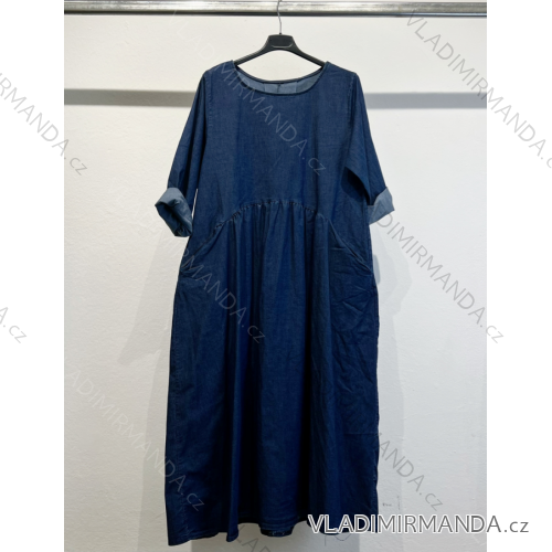 Langes Damenkleid mit 3/4-Ärmeln (Einheitsgröße S/M) ITALIAN FASHION IMPLM2329530