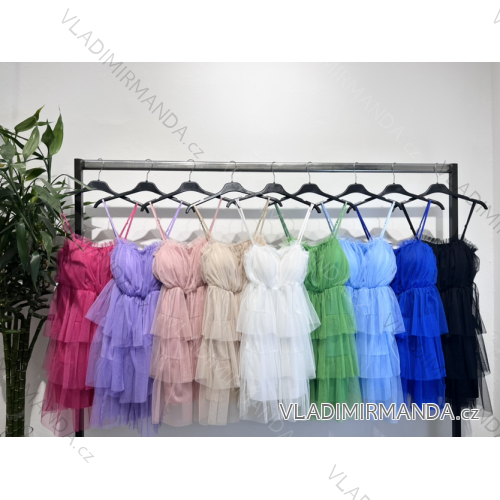 Elegantes Abendkleid für Damen mit Trägern (S/M ONE SIZE) ITALIAN FASHION IMPLM23231900