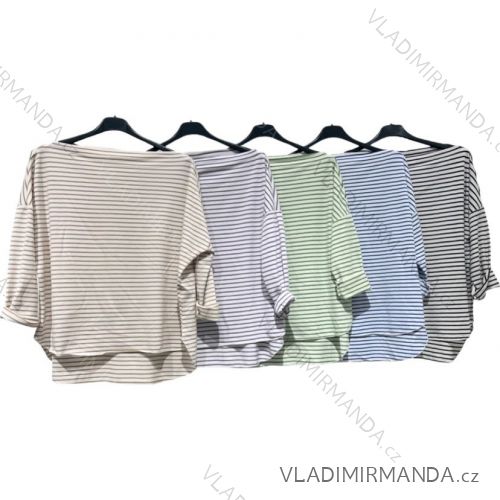 Gestreiftes Langarm-T-Shirt für Damen (S/M EINHEITSGRÖSSE) ITALIAN FASHION IMPLM2319000