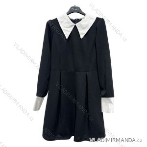 Damenkleid mit langen Ärmeln und Kragen (Einheitsgröße S/M) ITALIAN FASHION IMPLM2381330