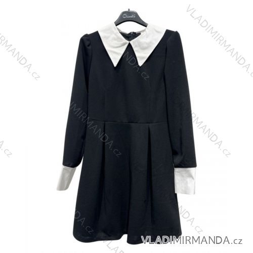 Damenkleid mit langen Ärmeln und Kragen (Einheitsgröße S/M) ITALIAN FASHION IMPLM2381330