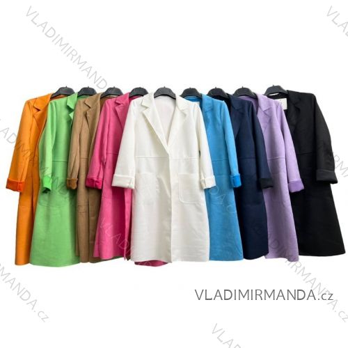 Damen-Herbst-Leder-Langarmmantel (S/M ONE SIZE) ITALIAN FASHION IMPLM2255500
