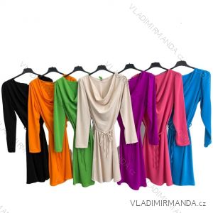 Elegantes Damenkleid mit langen Ärmeln (Einheitsgröße S/M) ITALIAN FASHION IMPLM2380094
