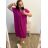 Kurzärmliges Oversize-Kleid für Damen in Übergröße (3XL/4XL ONE SIZE) ITALIAN FASHION IMC23132 3xl / 4xl mittelblau