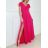 Langes, elegantes, lässiges Kurzarmkleid für Damen (Einheitsgröße S/M) ITALIAN FASHION IMPBB23B23384