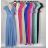 Langes, elegantes, lässiges Kurzarmkleid für Damen (Einheitsgröße S/M) ITALIAN FASHION IMPBB23B23384