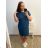 Kurzärmliges Oversize-Kleid für Damen in Übergröße (3XL/4XL ONE SIZE) ITALIAN FASHION IMC23132