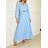 Langes, elegantes, plissiertes Langarmkleid für Damen (S/M EINHEITSGRÖSSE) ITALIAN FASHION IMPBB2320469s