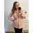 Kleid Oversize Kurzarm Damen (4XL/5XL ONE SIZE) ITALSKÁ MÓDA IM422026 L/XL pink