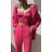 Elegantes Damen-Set aus Hose, Jacke und Oberteil (S-XL) ITALIAN FASHION IMPGM233790-03 rosa S