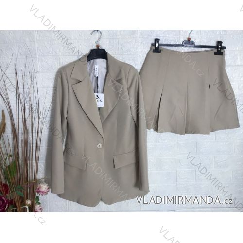 Elegantes Set aus Rock und Jacke für Damen (S-XL) ITALIAN FASHION IMPGM237994-03 Beige S